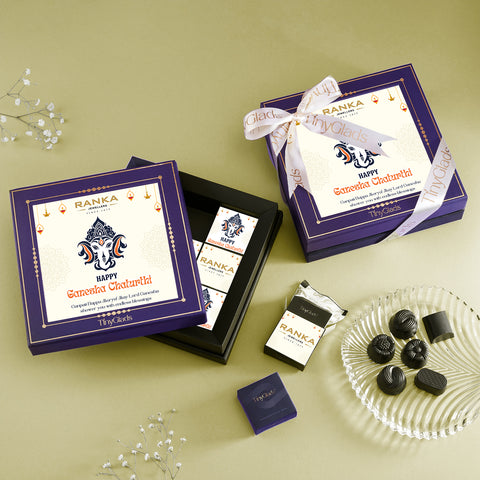 Custom Ganesh Chaturthi Keepsake Chocolate Gift Box – 9 Premium Truffles