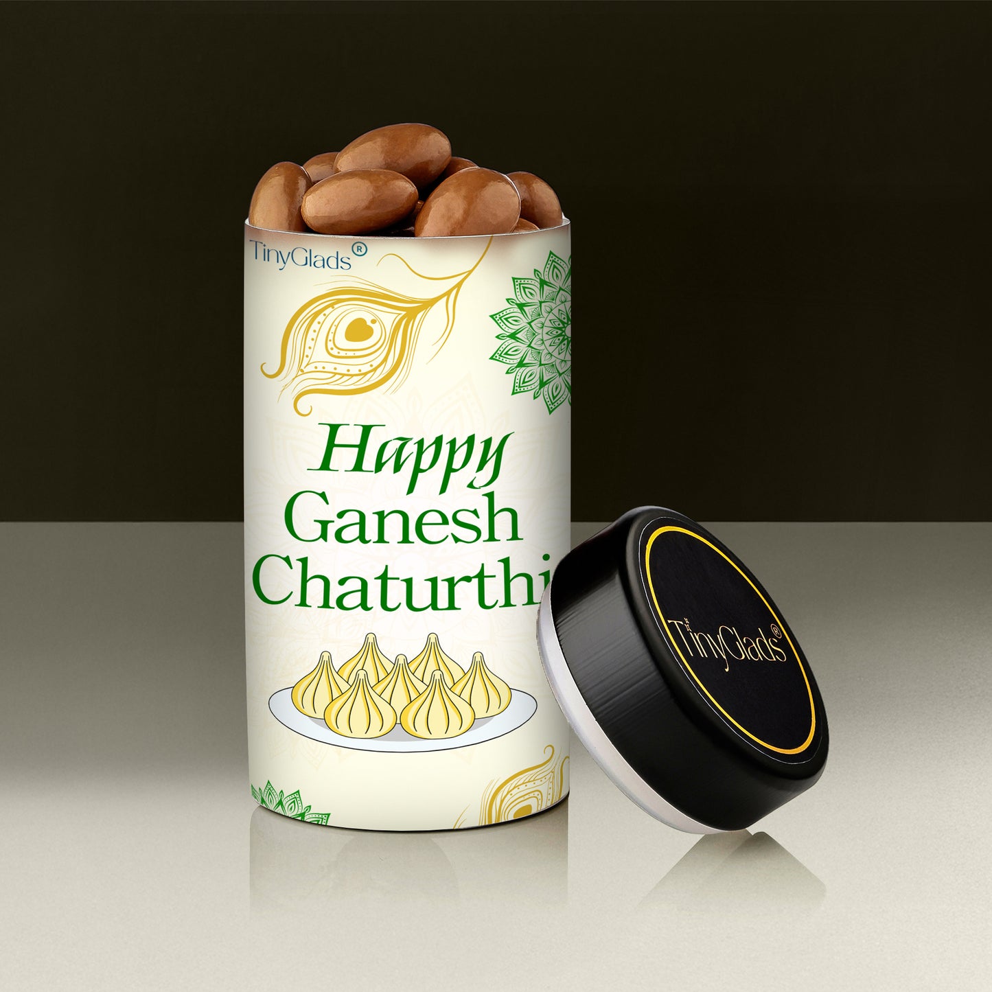 Ganesh Chaturthi Premium Box | Truffles with Chocolate Almond Jar