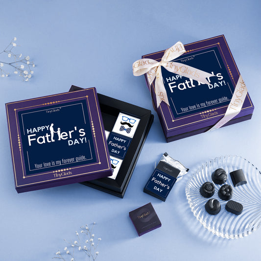 Father’s Day Chocolate Gift Box with Heartfelt Message Card – 9 Pcs Inside