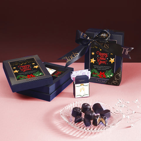 TinyGlads Midnight Blue New Year Chocolate Gift Box | 6 Gourmet Truffles