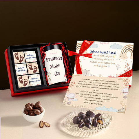 Hello Baby Chocolate Gift Box | Jar & Truffle Delight Combo