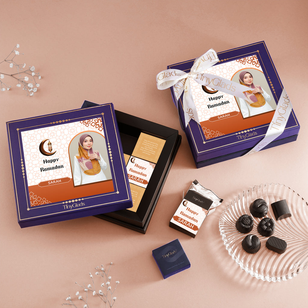 TinyGlads Personalized Ramadan Chocolate Gift Box | 9 Truffles