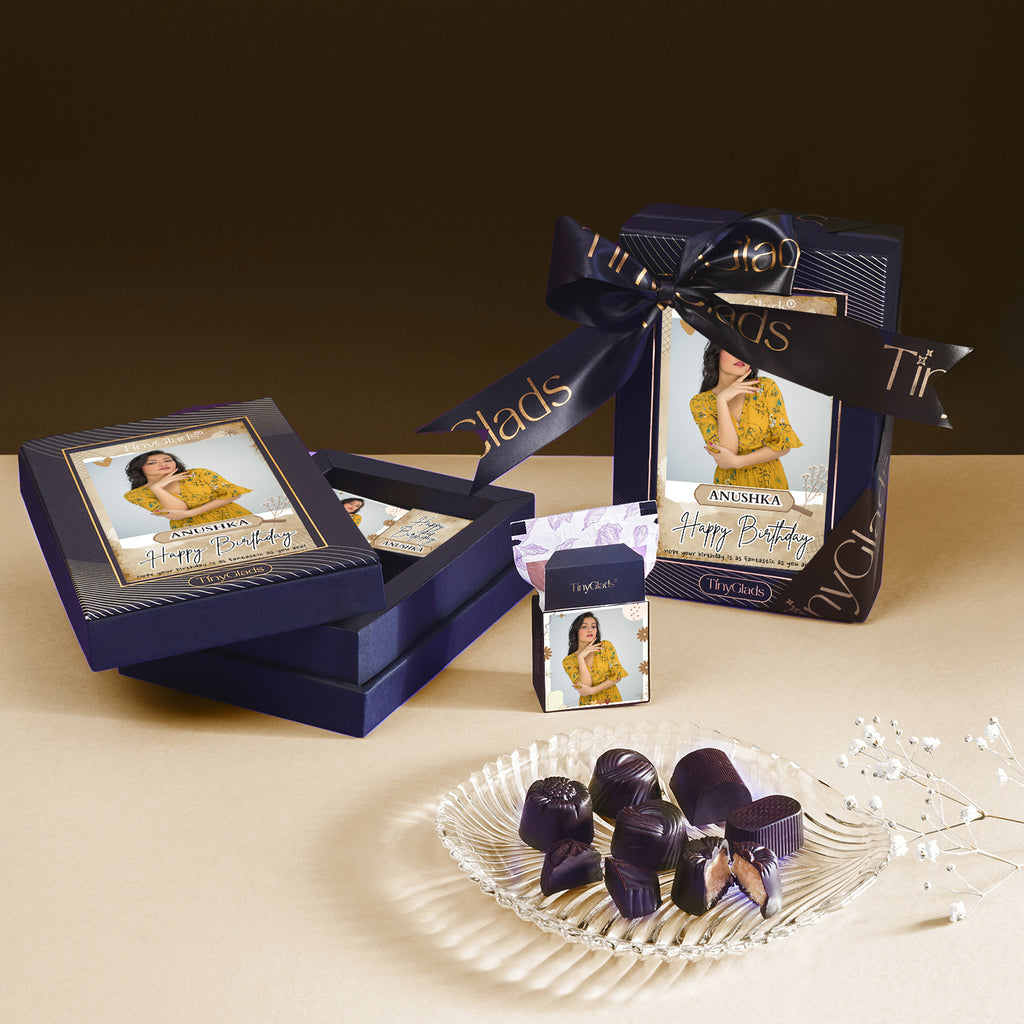 Personalised Birthday Chocolate Box | 6 Pcs Gourmet Truffles