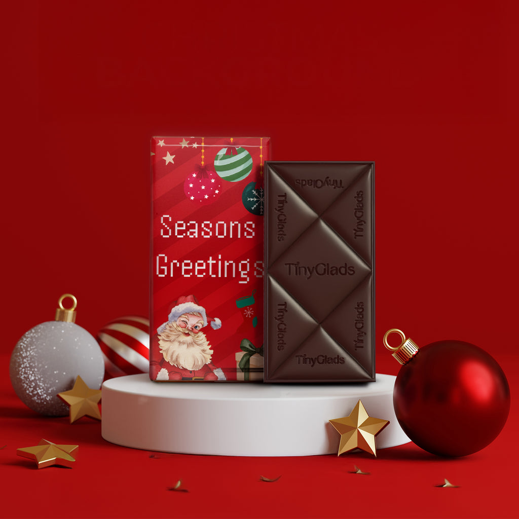 TinyGlads Seasons Greetings Gourmet Chocolate Bar | 80g