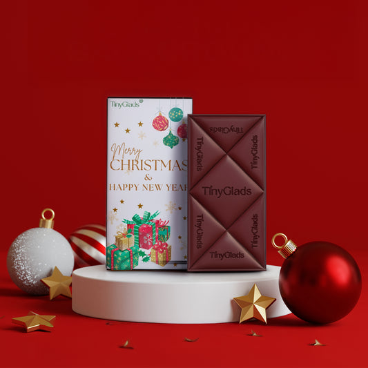 TinyGlads Winter Celebration Chocolate Bar | Holiday Edition | 80g