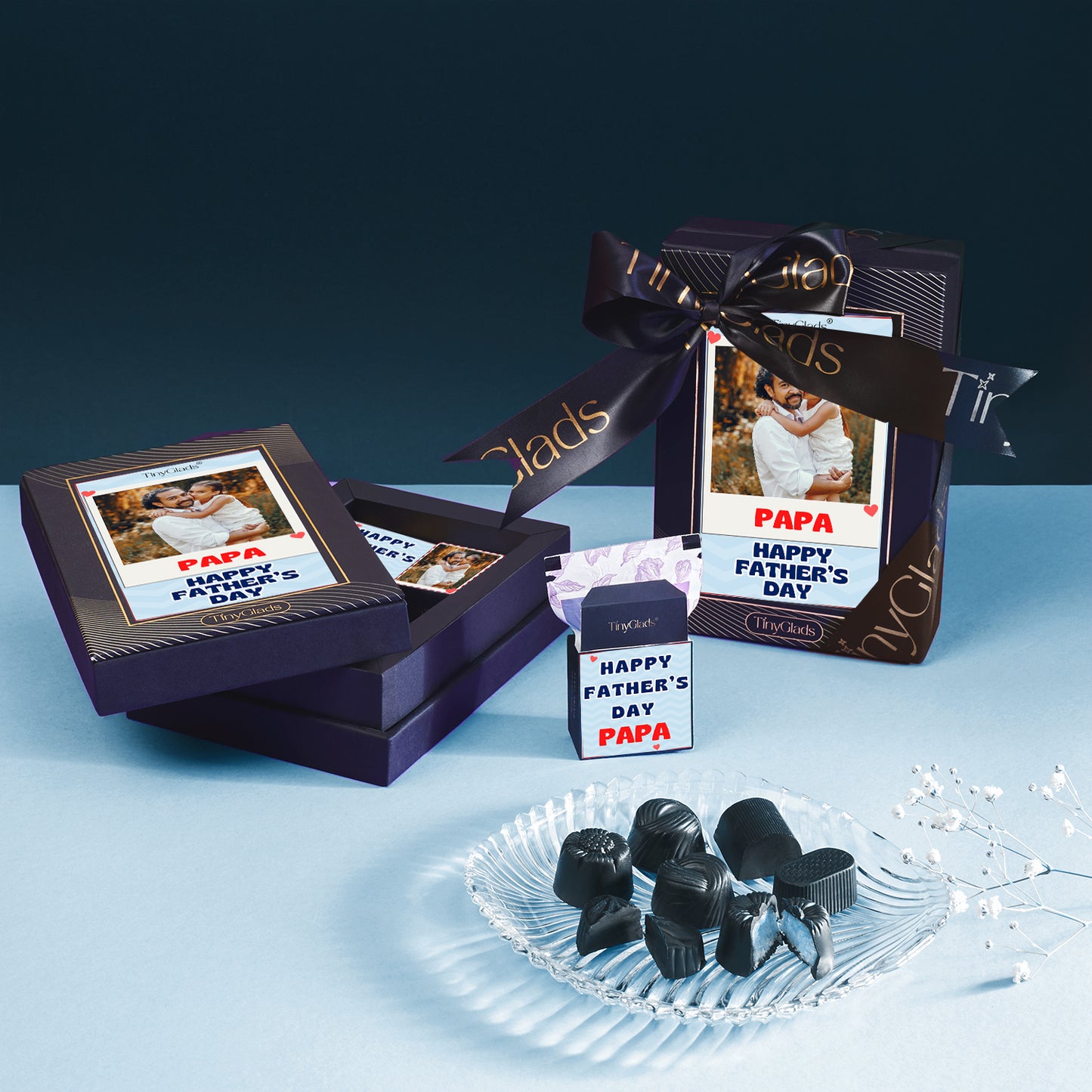 Personalized Papa Photoframe Chocolate Box – 6 Chocolate Truffles