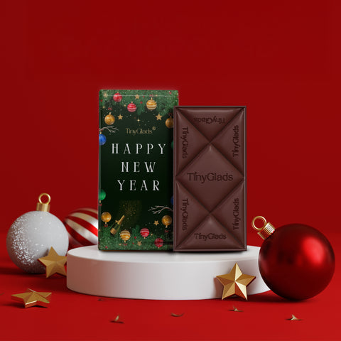 TinyGlads New Year Sparkle Chocolate Bar | Festive Collection | 80g