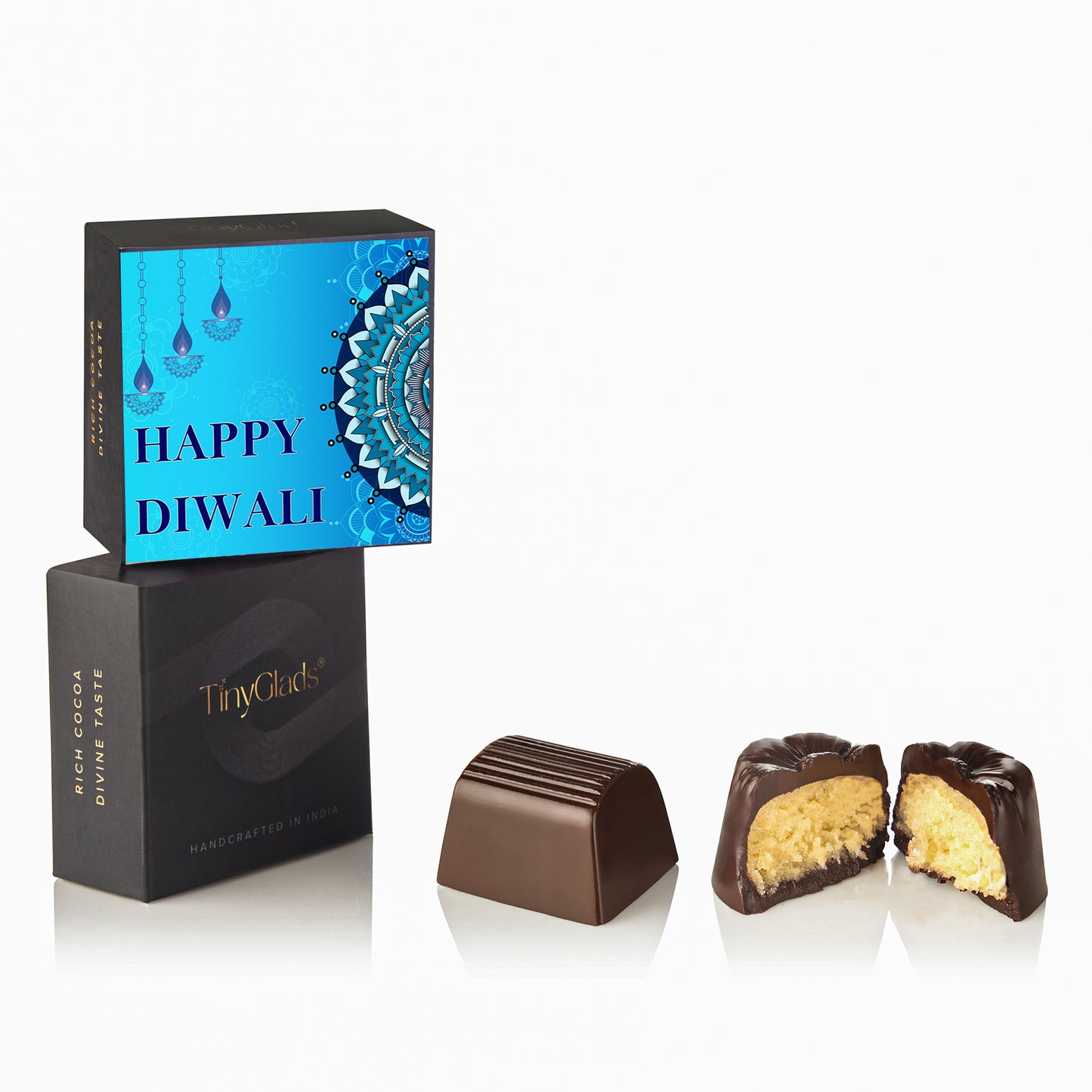 Ganpati Diwali Chocolate Gift Box – 1 Bar & 9 Truffles