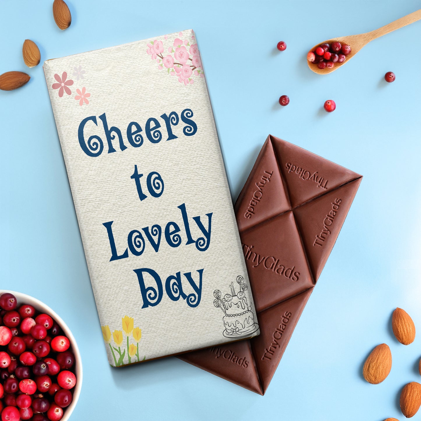 Birthday Chocolate Box with 2 Premium Bars | Personalized Photo Gift Hamper