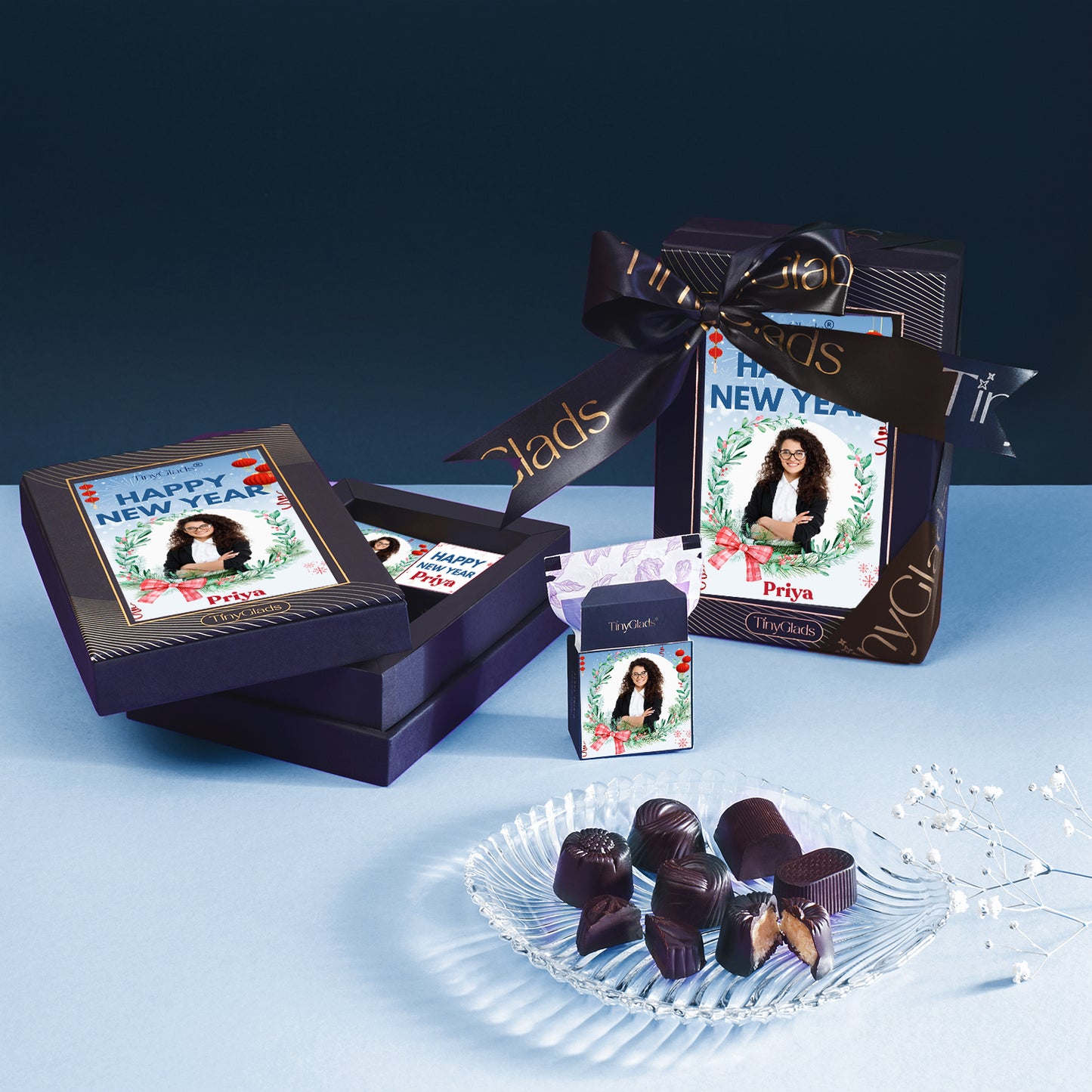 Festive New Year Chocolate Box