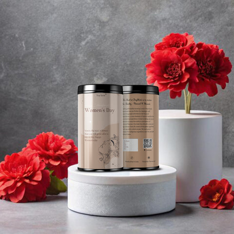 TinyGlads Elegant Women's Day Chocolate Gift Jar | 12 Truffles