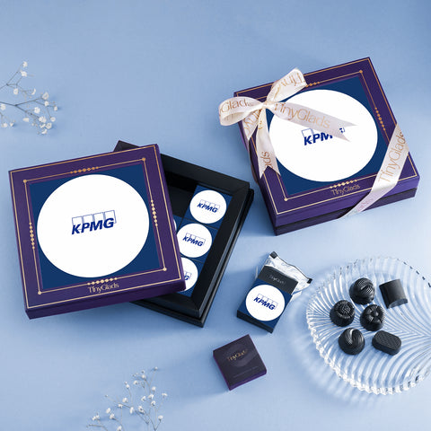 Custom Logo Corporate Chocolate Gift Box | 9 Assorted Premium Truffles
