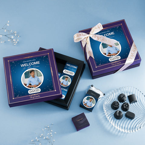 Employee Onboarding Gift | Custom Photo Chocolate Box (9 Pieces)