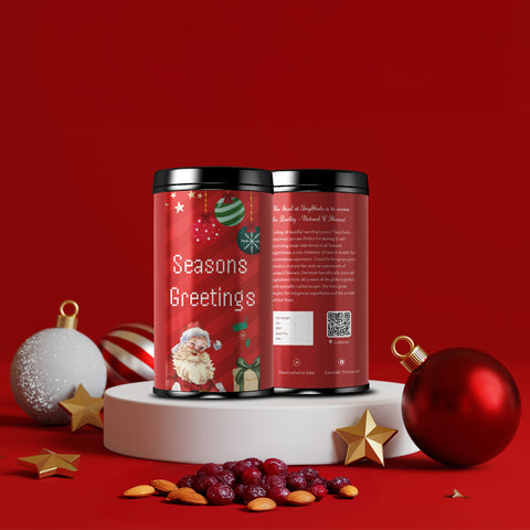 TinyGlads Season's Greetings Chocolate Truffle Jar | 12 Assorted Chocolates | 250g