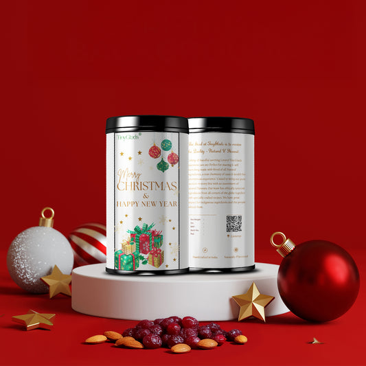 TinyGlads Merry Christmas & Happy New Year Chocolate Truffle Jar | 12 Assorted Chocolates | 250g