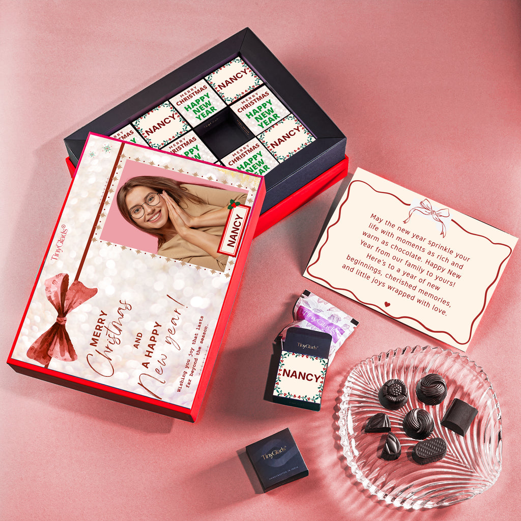 Merry Christmas & Happy New Year PhotoFrame Chocolate Box