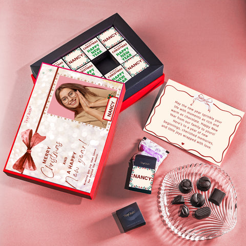 Merry Christmas & Happy New Year PhotoFrame Chocolate Box