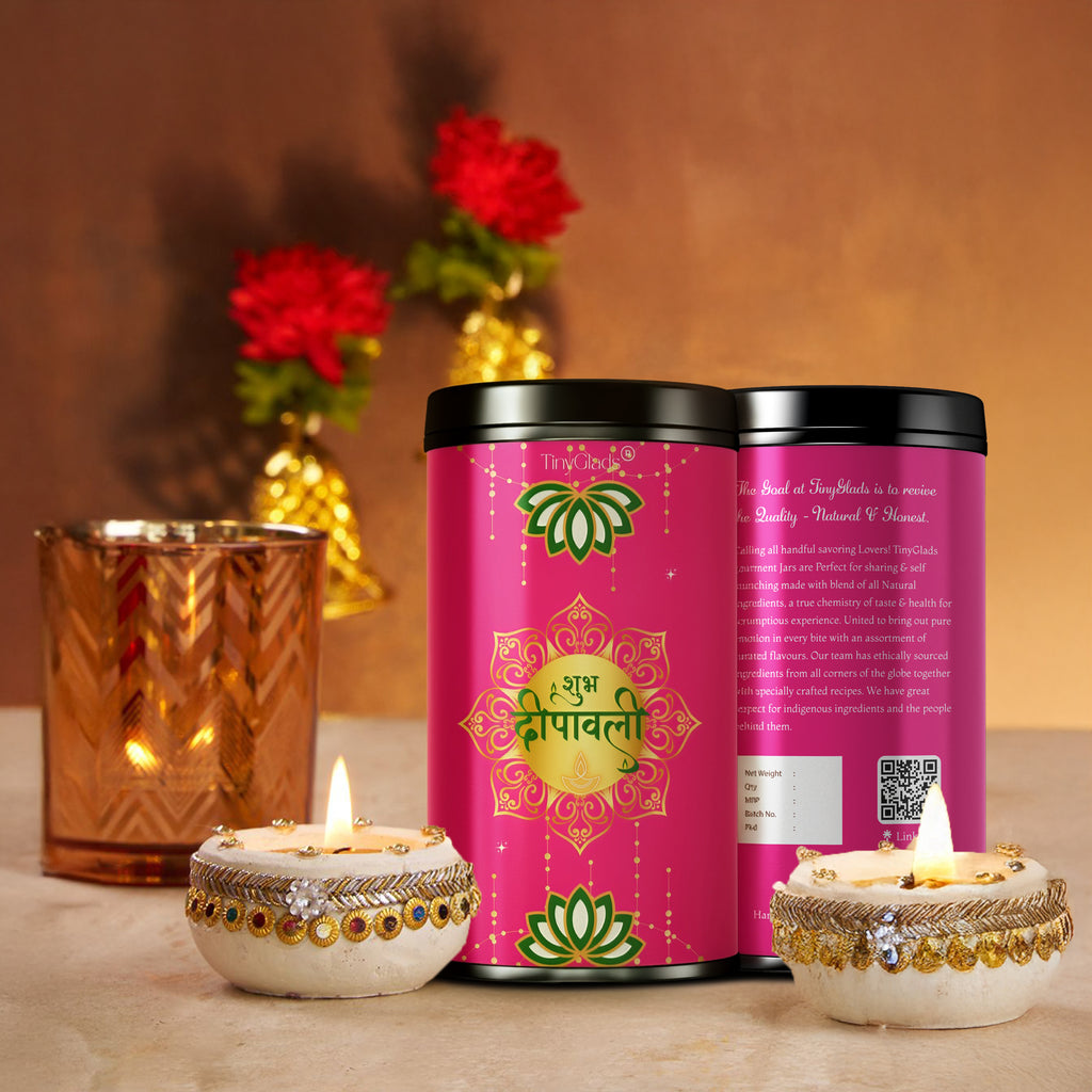 TinyGlads Shubh Deepavali Chocolate Truffle Jar | 12 Gourmet Truffles