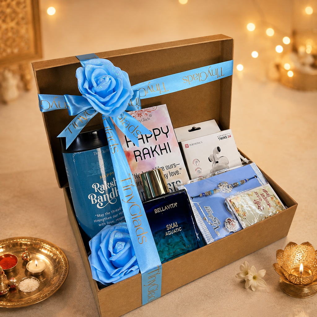 TinyGlads Premium Raksha Bandhan Gift Hamper for Brother