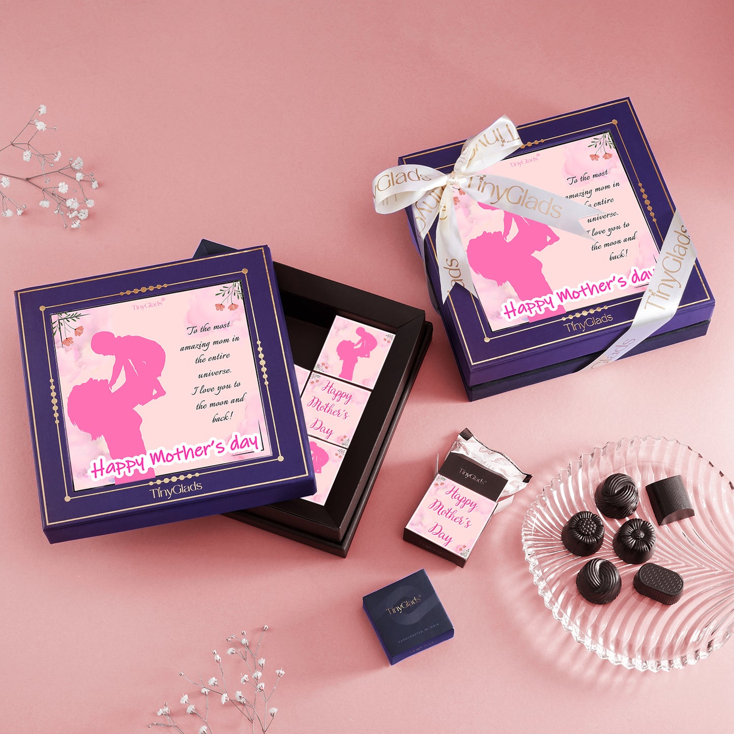 Mother’s Day Chocolate Gift Box with Message Card | 9 Pcs