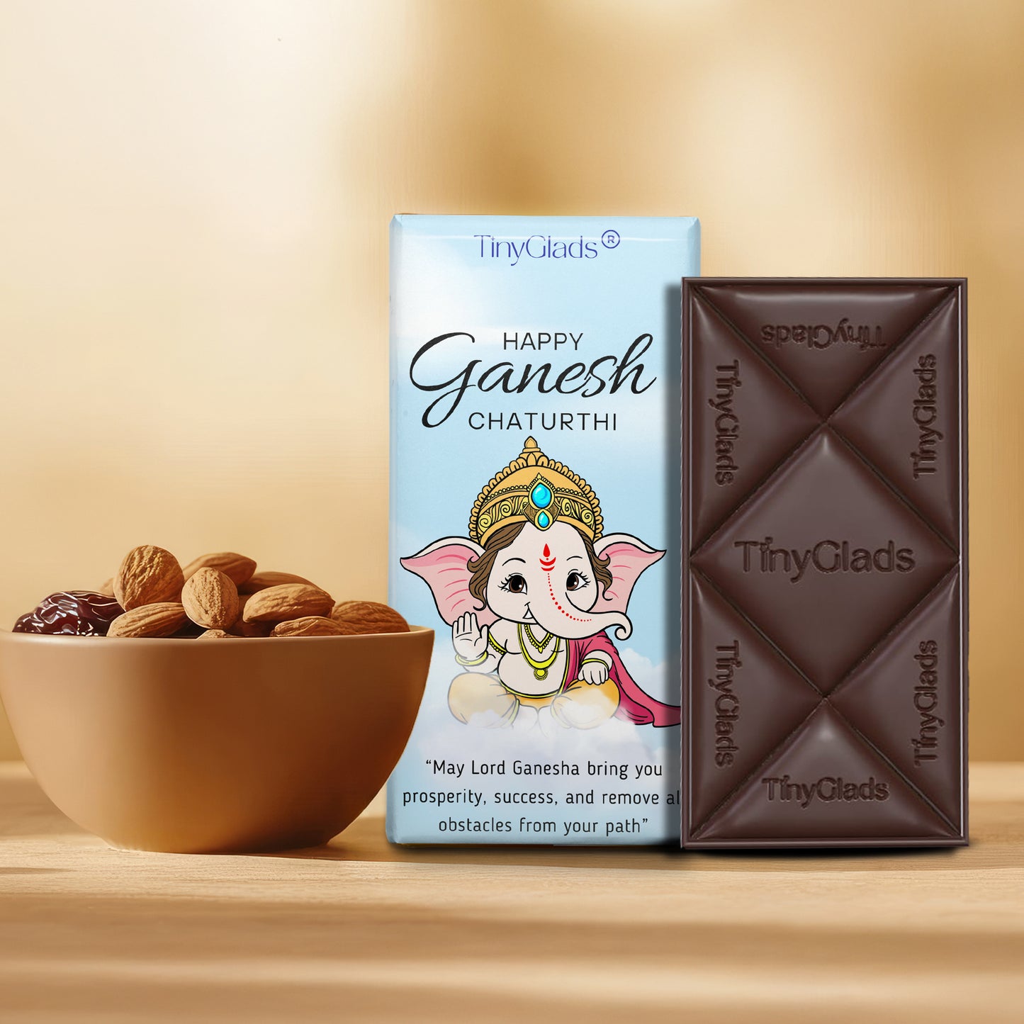 Lord Ganesha Special Chocolate Bar | Almond & Cranberry