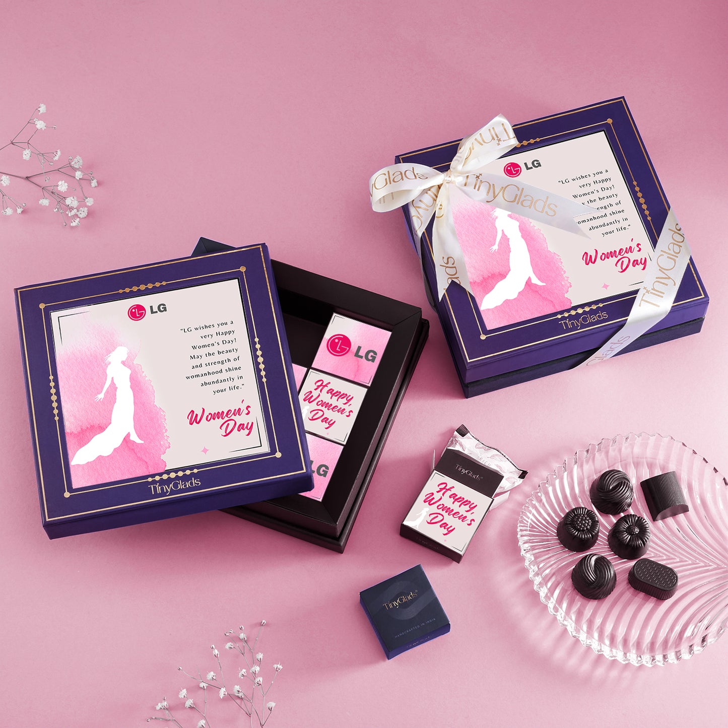 TinyGlads Corporate Women's Day Chocolate Gift Box | 9 Truffles