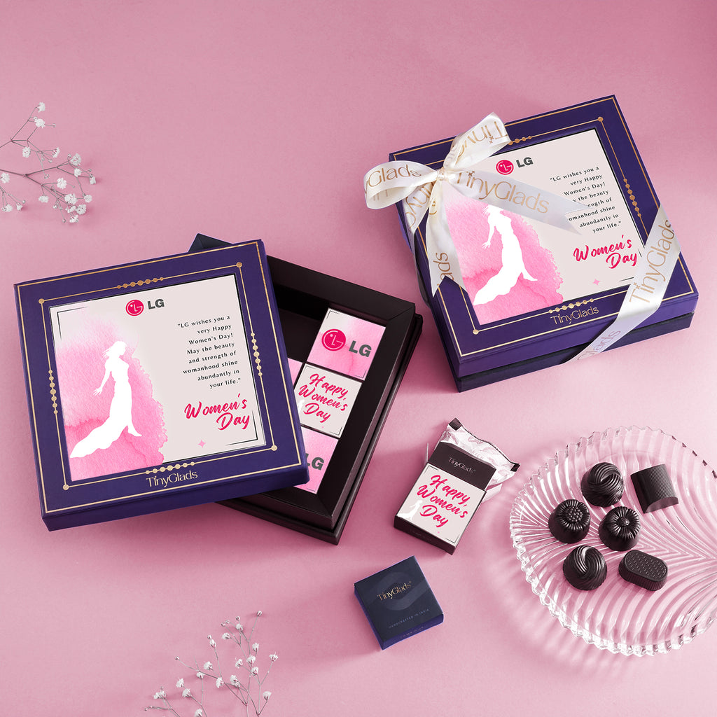 TinyGlads Corporate Women's Day Chocolate Gift Box | 9 Truffles