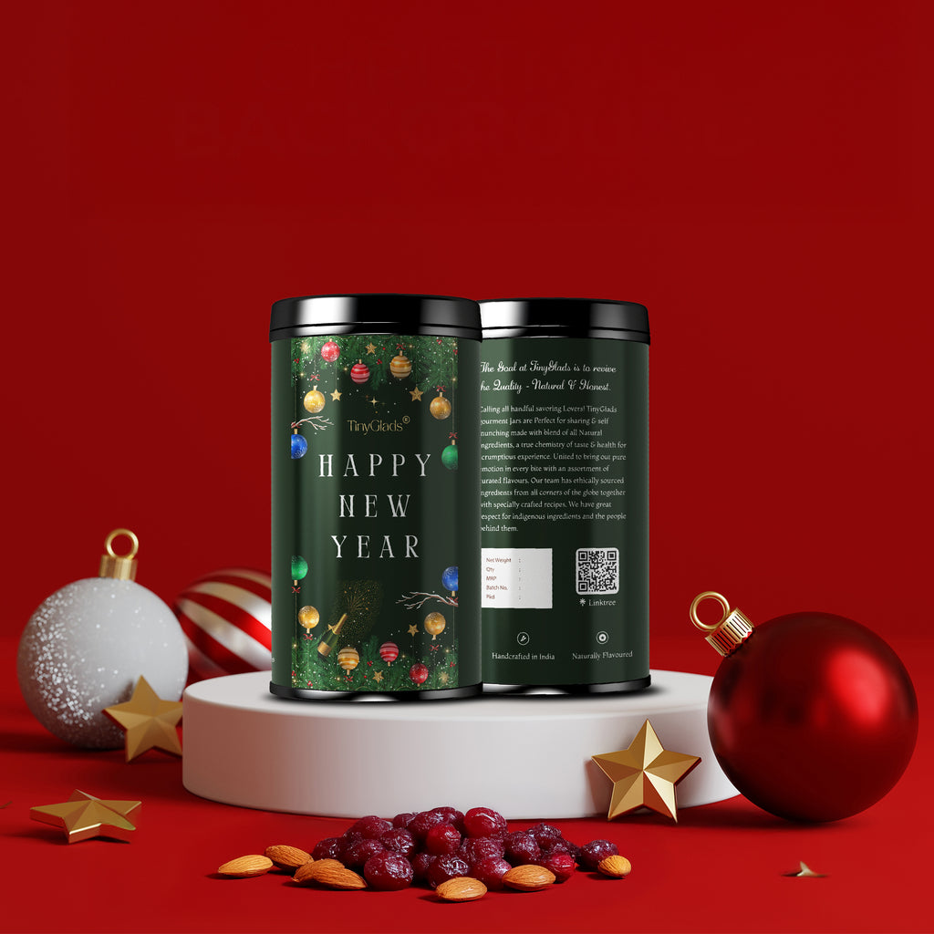 TinyGlads New Year Celebration Chocolate Jar | Premium Festive Gift | 250g
