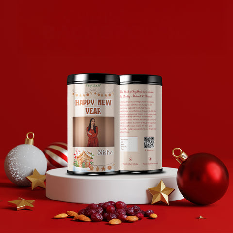 TinyGlads Festive Photo Chocolate Jar | New Year Edition | 250g