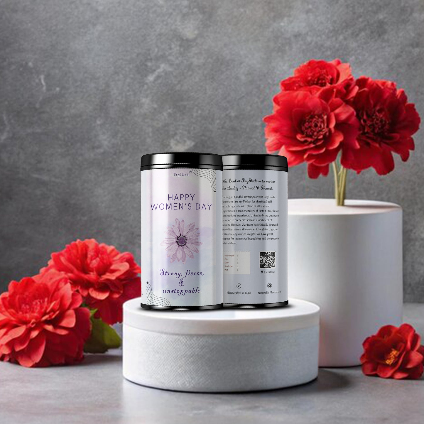 TinyGlads Strong, Fierce & Unstoppable Chocolate Gift Jar | Women's Day
