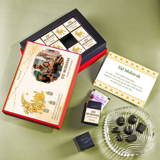 TinyGlads Personalized Eid Chocolate Gift Box | 12 Assorted Truffles