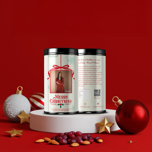 TinyGlads Christmas Snapshot Chocolate Jar | Personalized Photo Gift | 12 Assorted Chocolates
