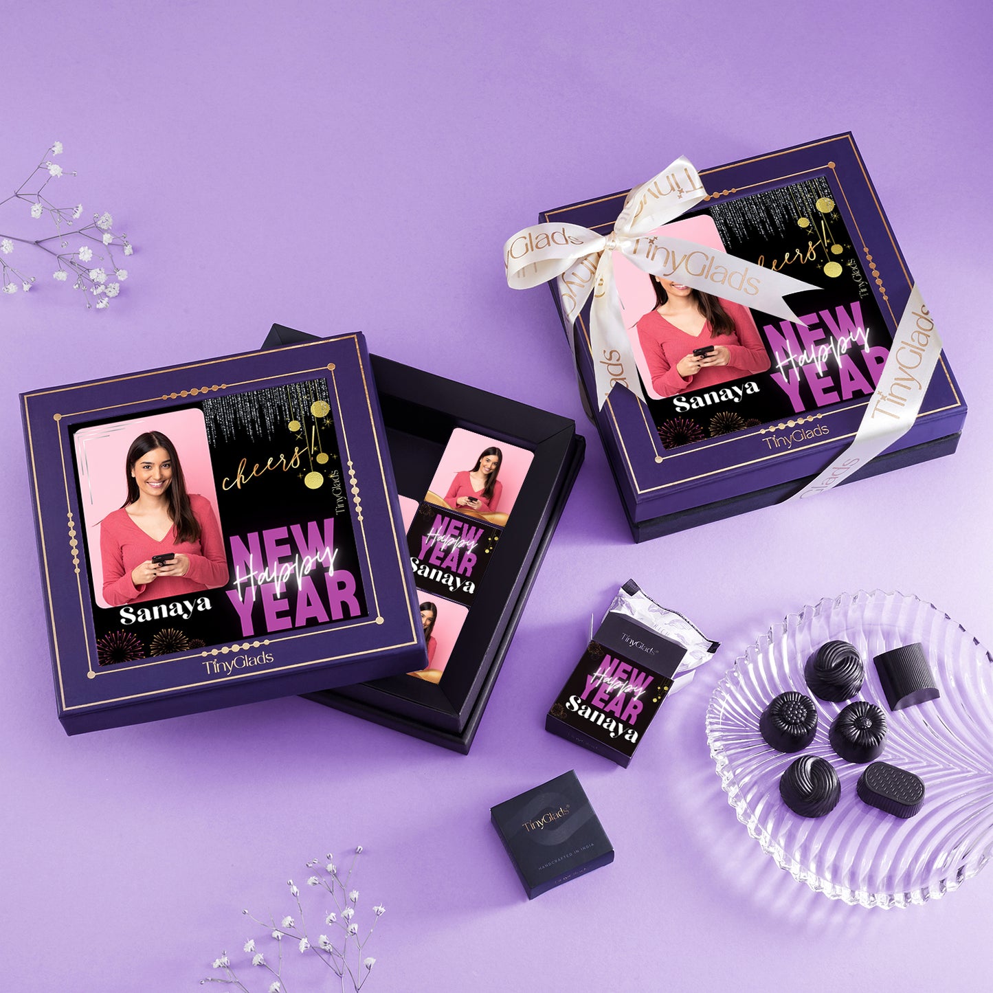 Happy New Year Photo Chocolate Box