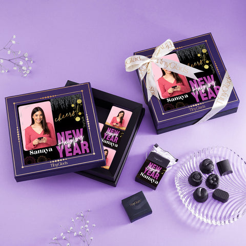Happy New Year Photo Chocolate Box