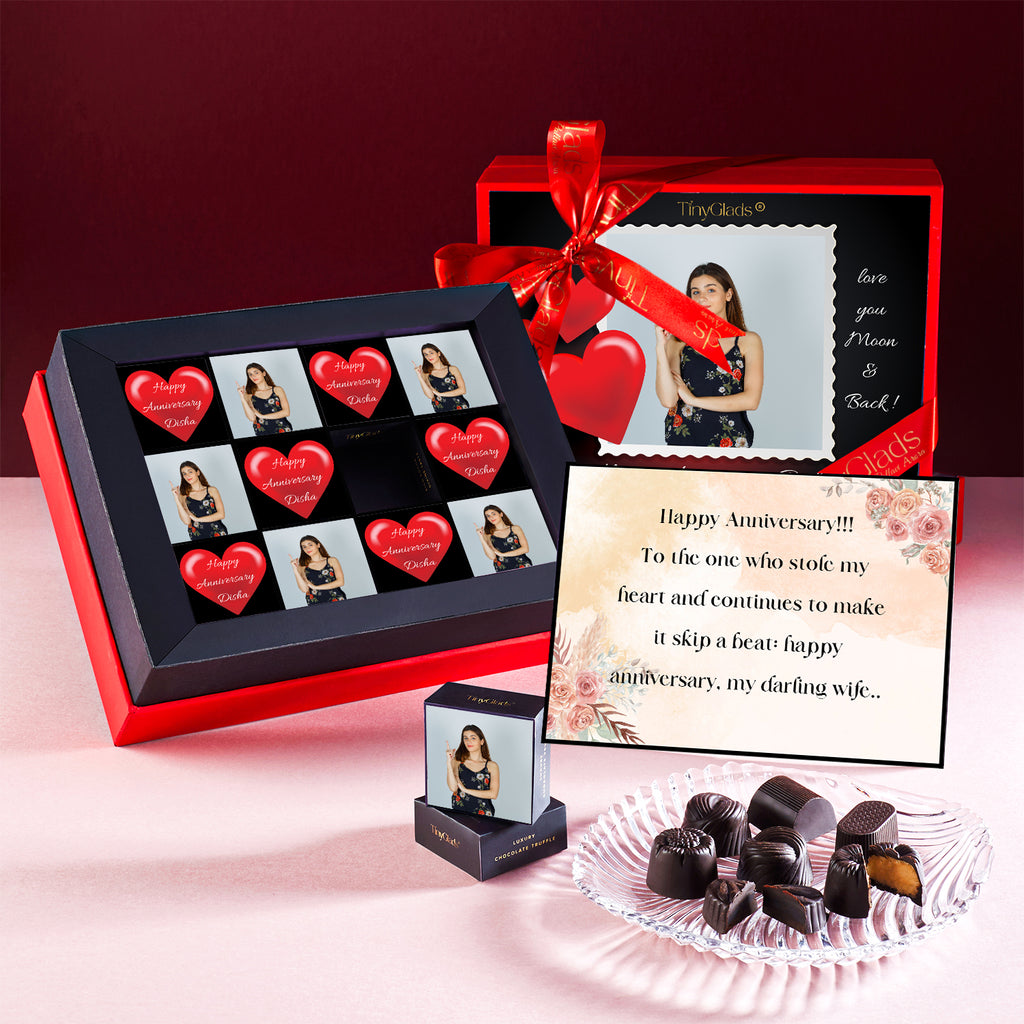 Unique Personalised Wedding Anniversary Gift Chocolate Box