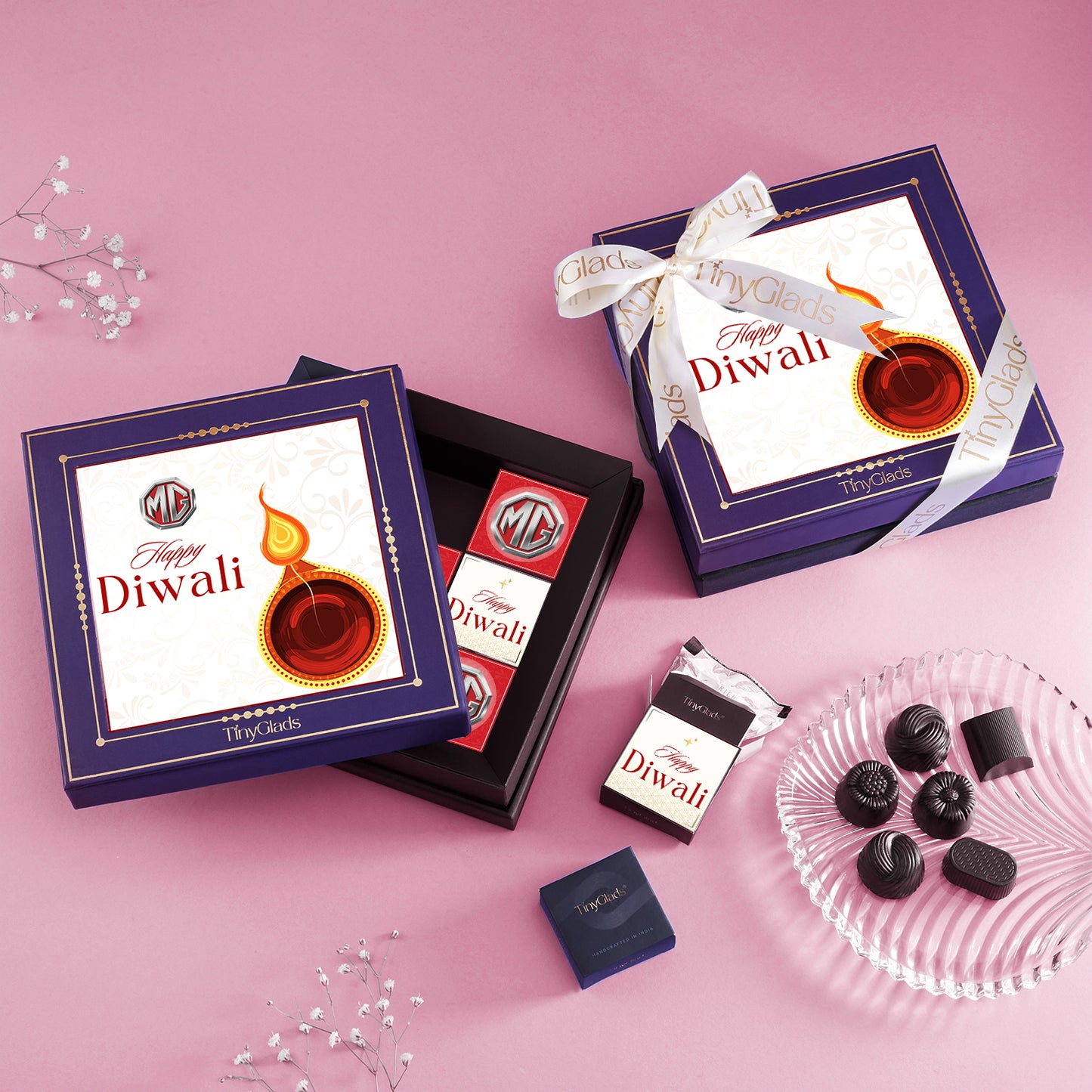 Customize your Logo Diwali Chocolate Box – 9 Truffles