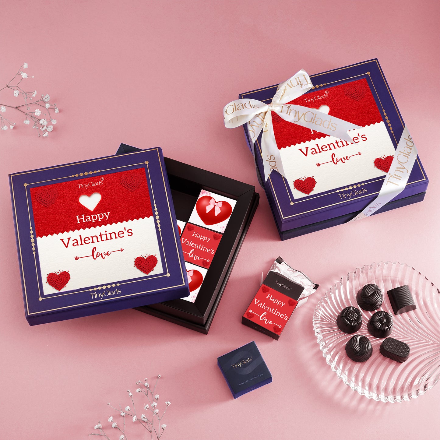 Happy Valentine’s Day Chocolate Gift Box with 9 Assorted Truffles
