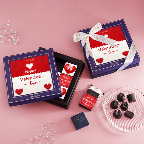 Happy Valentine’s Day Chocolate Gift Box with 9 Assorted Truffles
