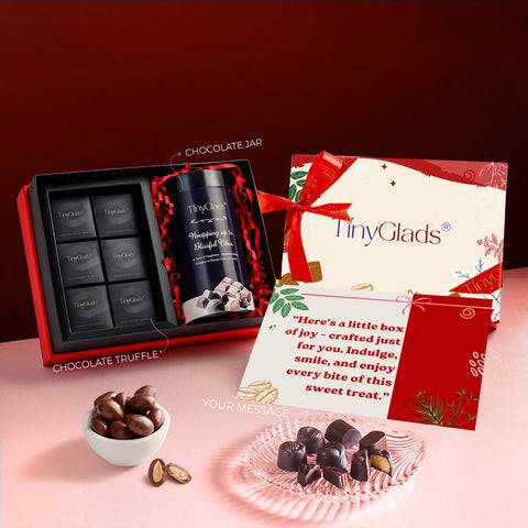 Premium Indulgence Chocolate Jar & Truffle Gift Box