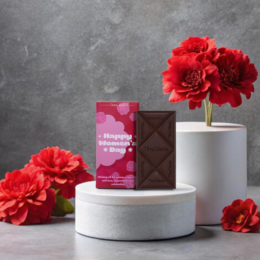 TinyGlads Rosy Celebration Chocolate Bar | Women's Day Edition | 80g