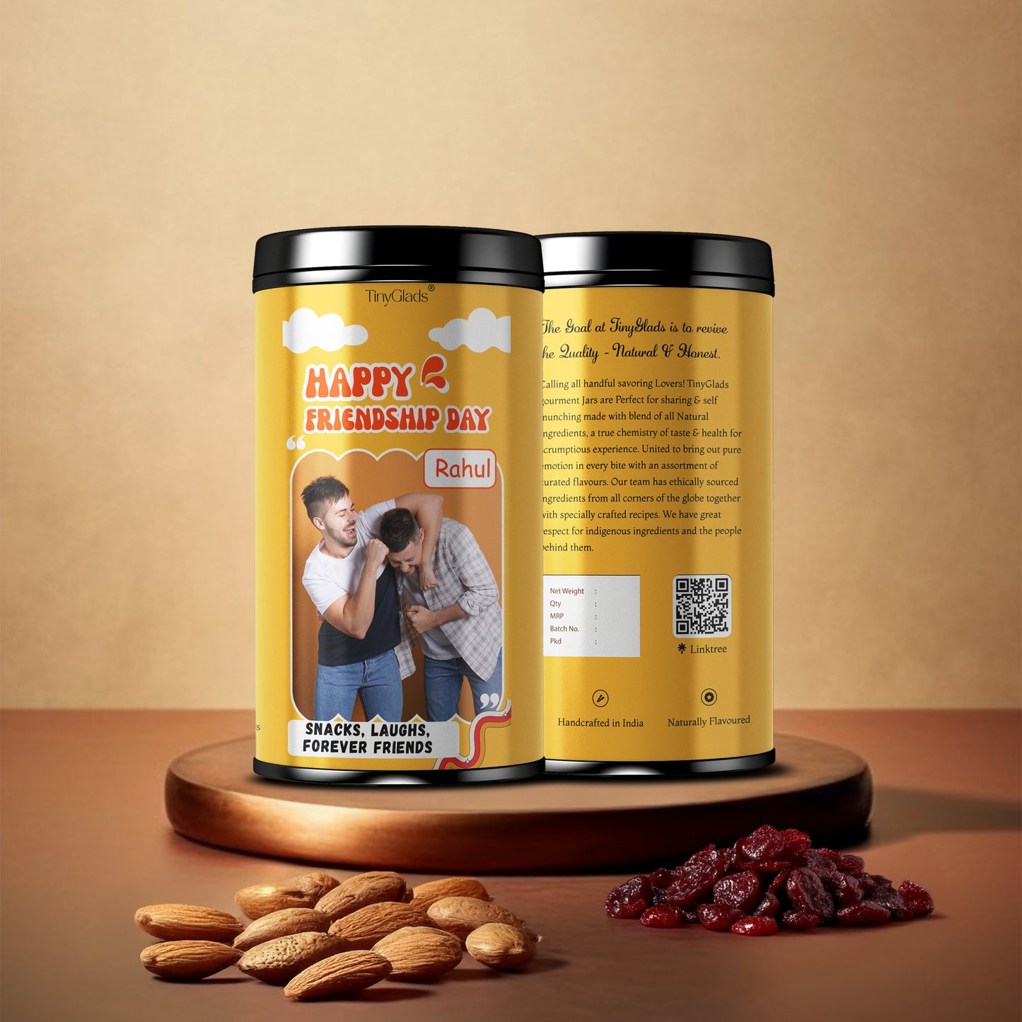 Custom Photo Friendship Chocolate Truffle Jar | 12 Truffles