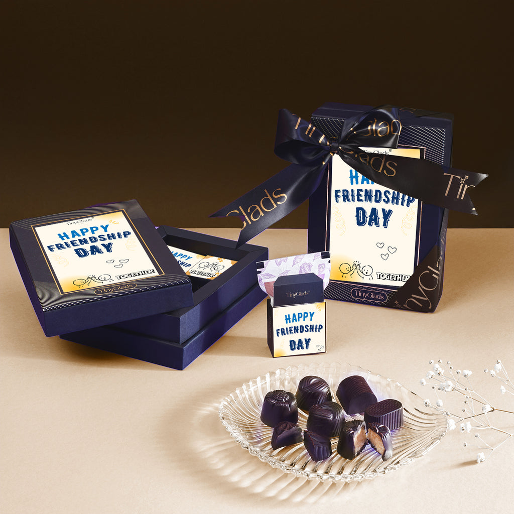 Happy Friendship Day Chocolate Gift Box | 6 Assorted Handcrafted Chocolates
