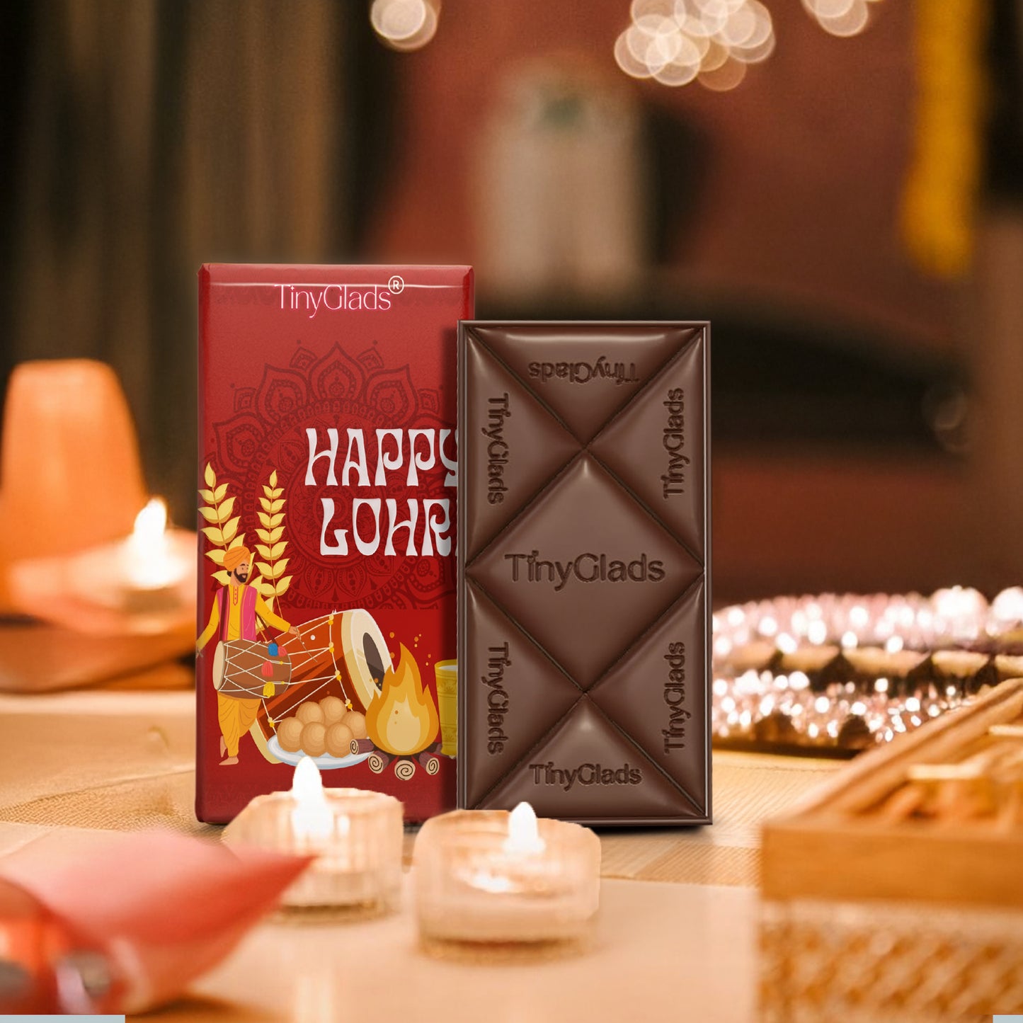 TinyGlads Lohri Moments Chocolate Bar | 80g