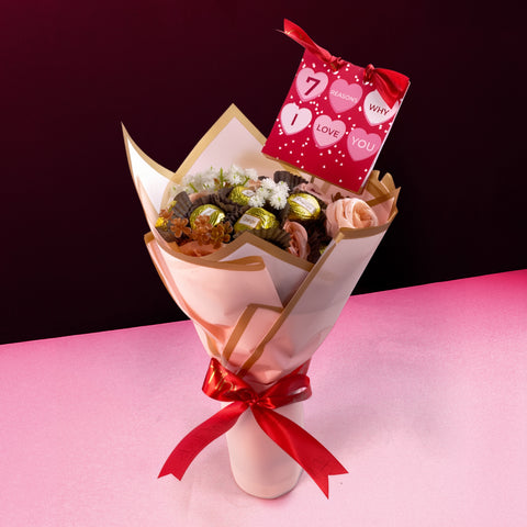 Love Note Chocolate Truffle Flower Bouquet