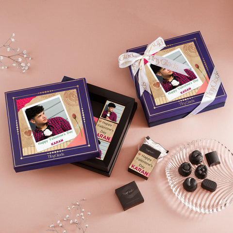 Valentine Photo Chocolate Keepsake Box with 9 Truffles