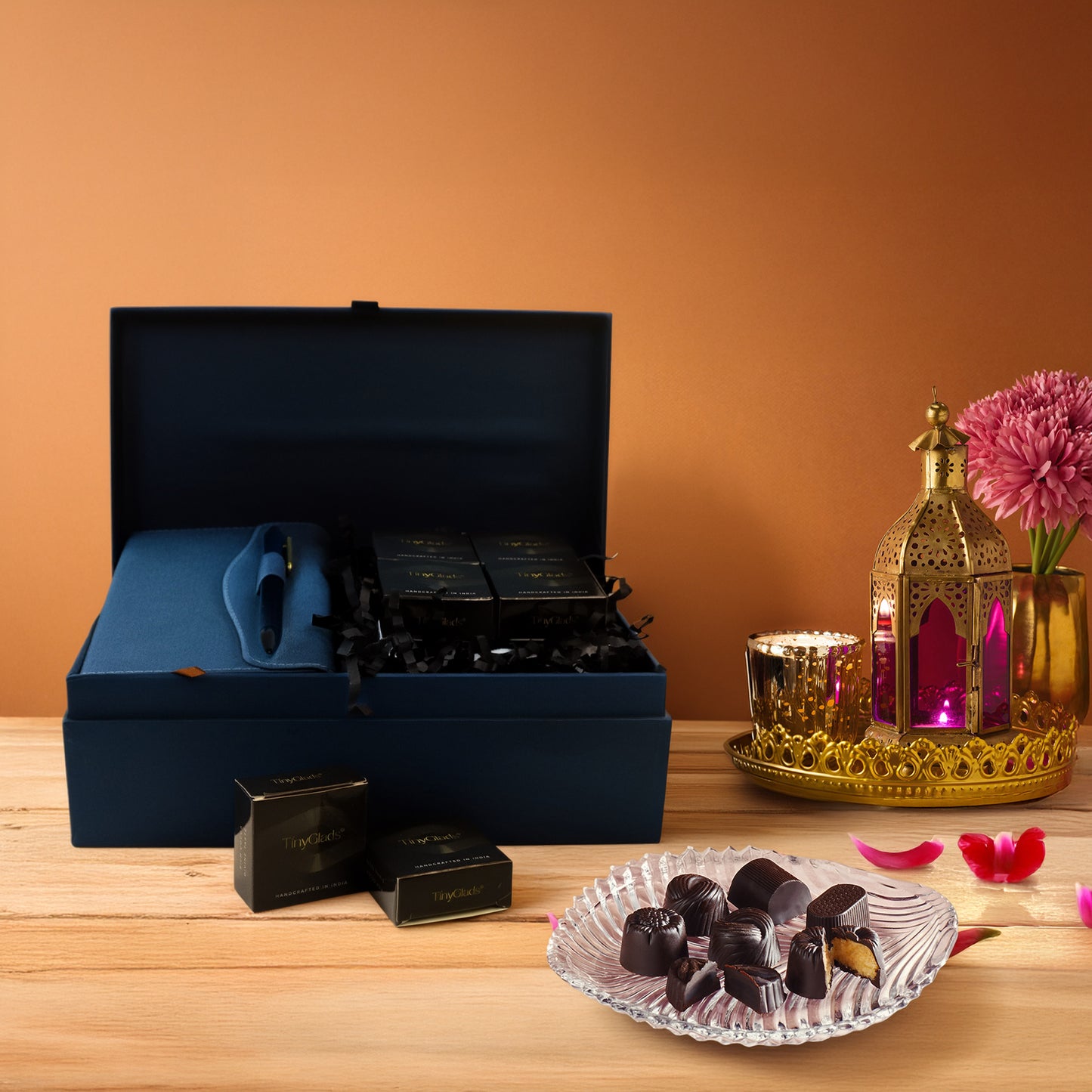 Corporate Gift Box – Premium Diary, Pen & 6 Truffles with Logo Branding