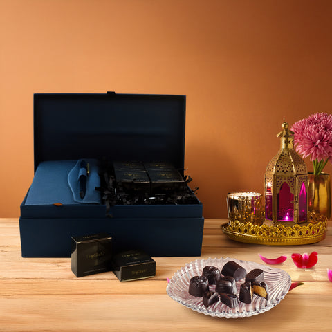 Corporate Gift Box – Premium Diary, Pen & 6 Truffles with Logo Branding