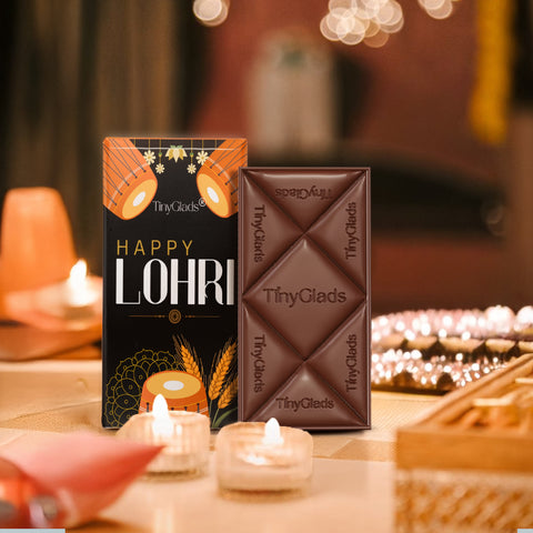 TinyGlads Happy Lohri Chocolate Bar | Almond & Cranberry