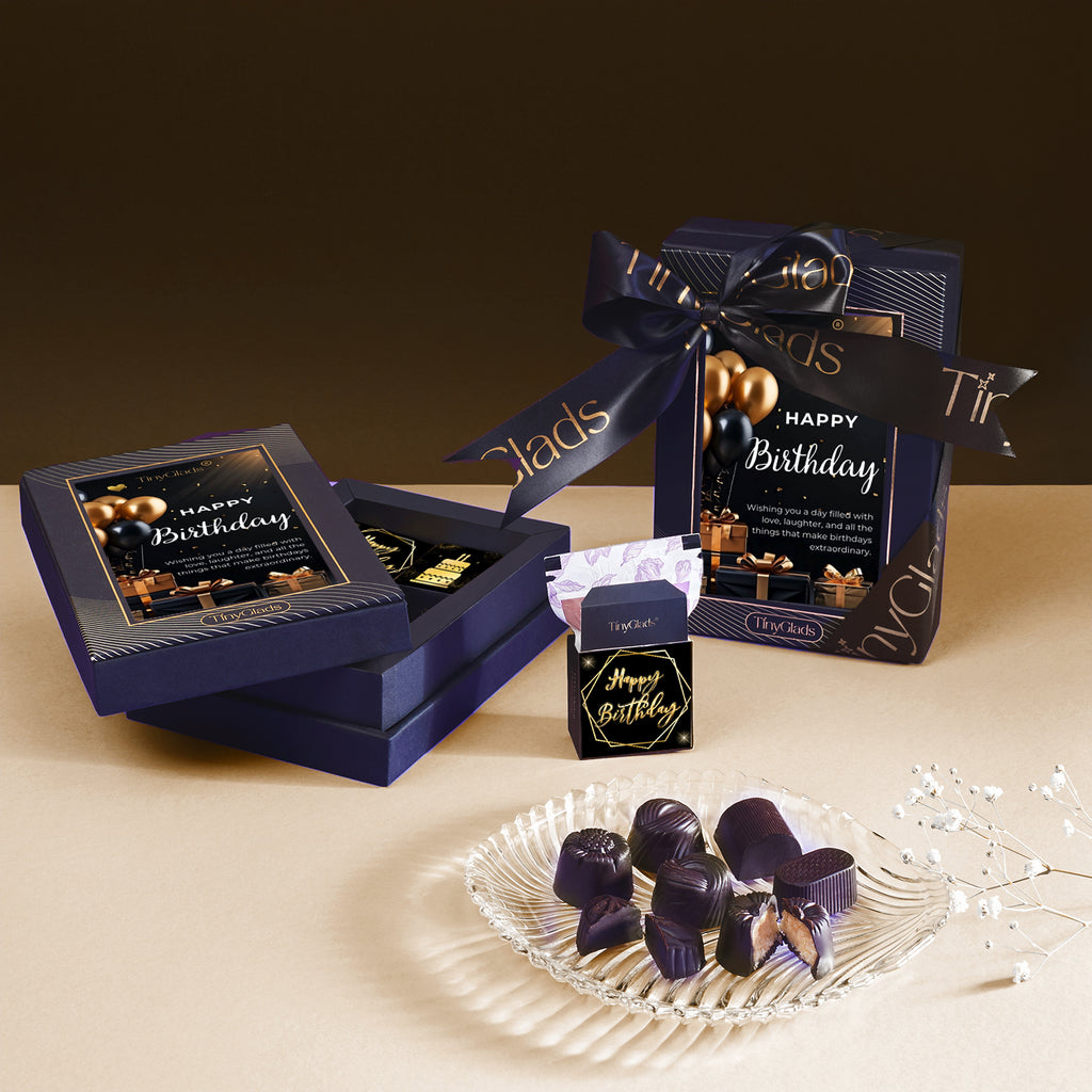 TinyGlads Birthday Chocolate Gift Box | 6 Assorted Centre-Filled Truffles