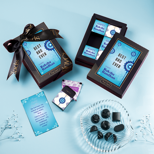 TinyGlads Best Bro Ever Rakhi Chocolate Box | 6 Assorted Truffles